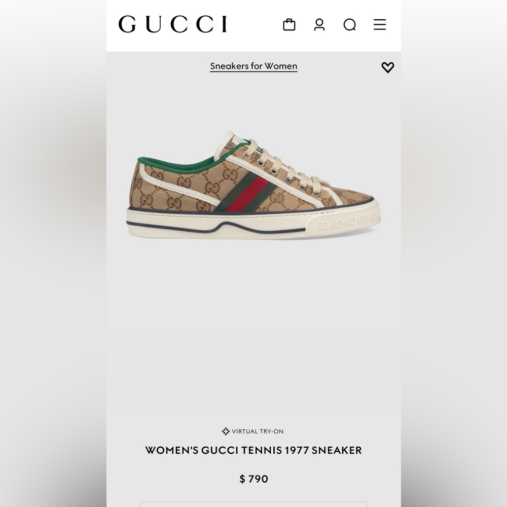 WOMEN'S GUCCI TENNIS 1977 SNEAKER